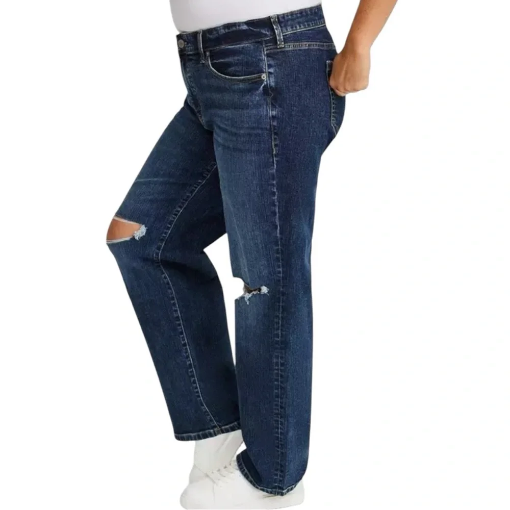 Perfect Wide Leg Vintage Stretch Mid-Rise Jean